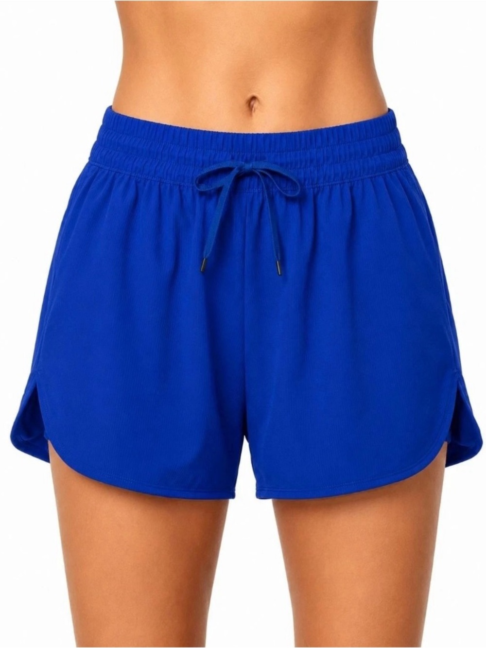 Lands' End Women's Quick-Dry UPF 50 Athletic Shorts, Blue, Size S